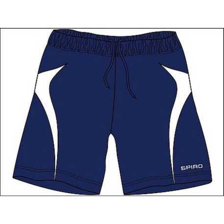 Unisex krátke nohavice (SPIRO UNISEX MICROLITE TEAM SHORTS)>modrá (navy) / biela>L