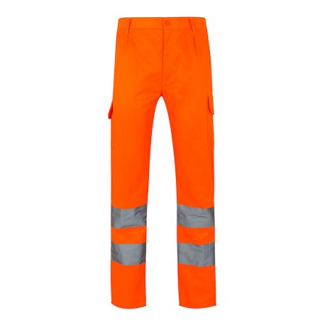 Pánske nohavice (VELILLA HV TROUSERS) > oranžová (hi-vis) > 5XL