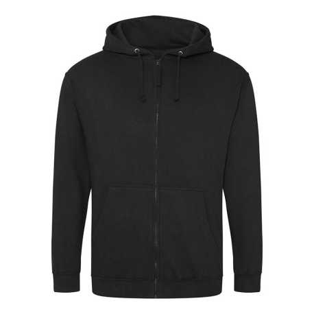 Pánska mikina (AWDis FULL ZIP HOODIE) > čierna (jet) > 5XL
