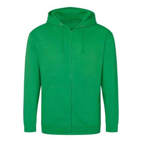 Pánska mikina (AWDis FULL ZIP HOODIE) > zelená (kelly) > M