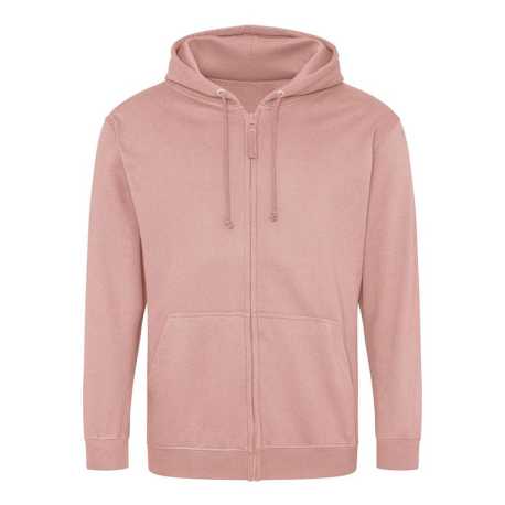 Pánska mikina (AWDis FULL ZIP HOODIE) > ružová (dusty) > 2XL