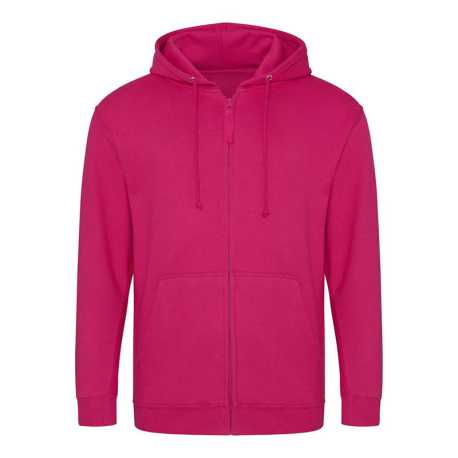 Pánska mikina (AWDis FULL ZIP HOODIE) > ružová (hot) > 2XL