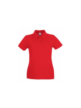 Dámska polokošeľa (LADY-FIT RIB POLO) > červená > XS