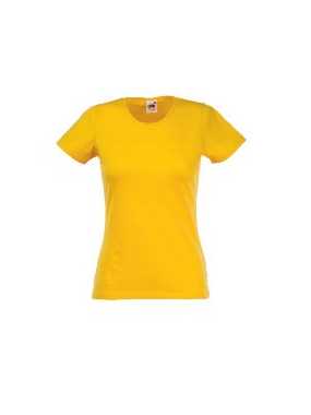 Dámske tričko (LADY-FIT CREW NECK T) > žltá (sunflower) > 2XL