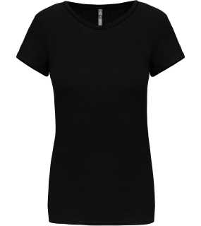 Dámske tričko (KARIBAN LADIES' SHORT-SLEEVED CREW NECK T-SHIRT) > čierna > M