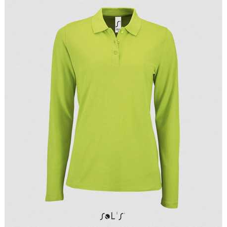 Dámska polokošeľa(SOL'S PERFECT LSL WOMEN - LONG-SLEEVE PIQUÉ POLO SHIRT)>zelená(apple)>XL